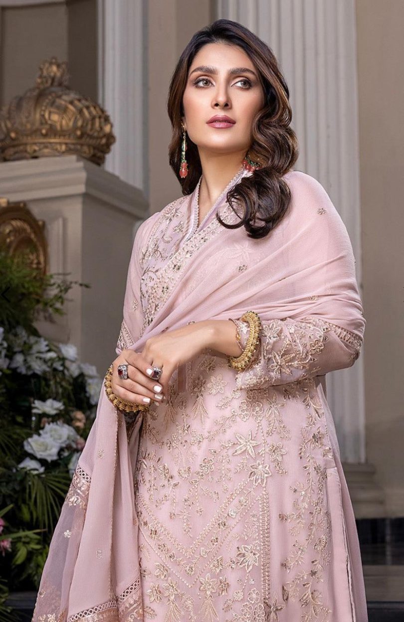 Azure Chiffon Embroidery Collection by FariOmni