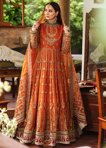 Afrozeh Orange Wedding Collection Maxi by FariOmni