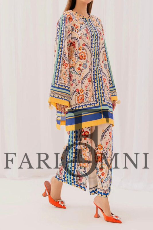 Digital printed silk by FariOmni