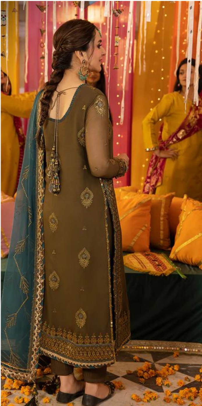 Asim Jofa Embroidered Chiffon by FariOmni