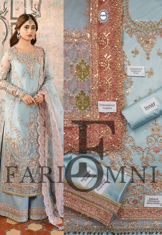 Qalamkar Organza bridal dress by FariOmni