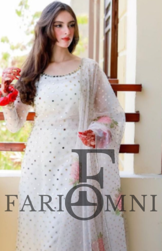 Erum Khan chiffon dress by FariOmni