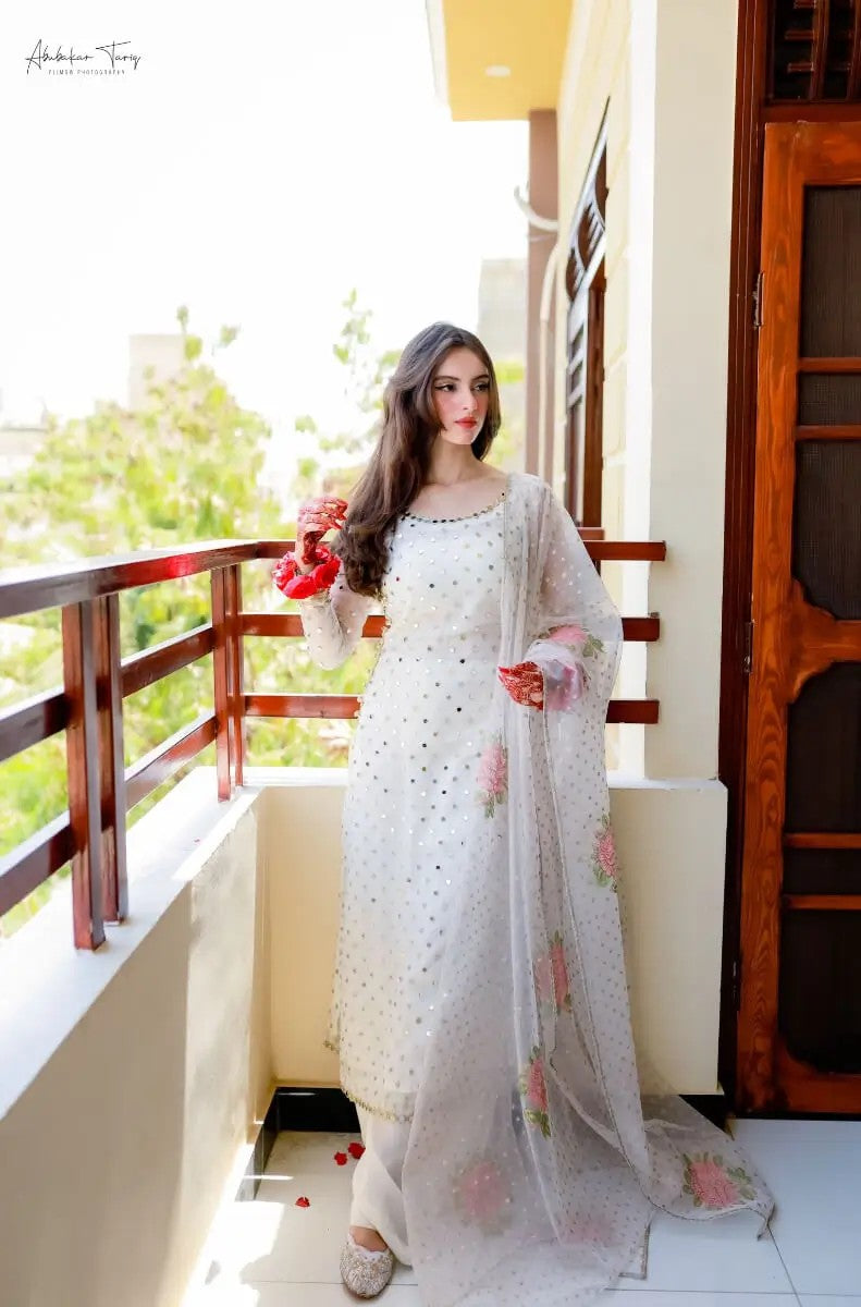 Erum Khan chiffon dress by FariOmni