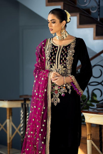 Black Velvet Hand Work 5000 Micro Wedding Collection by FariOmni